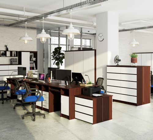 BIURKO ANA 124 cm WENGE / BIAŁE na Arena.pl
