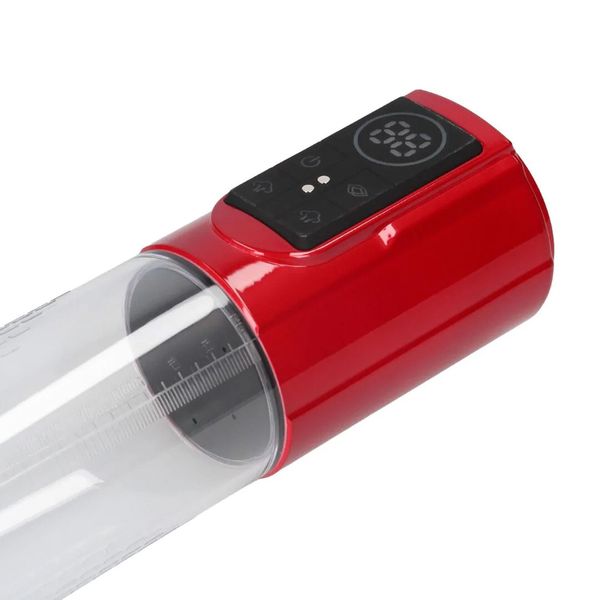 Megalift - Automatic Waterproof Penis Pump - Metallic Red zdjęcie 7