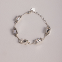 bransoletka z białą cyrkonią posrebrzana luminoir (b25/vic/01/1ag)