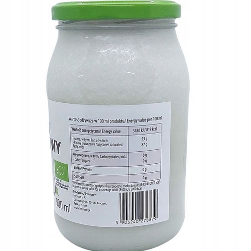 Olej kokosowy nierafinowany Intenson 900 ml na Arena.pl