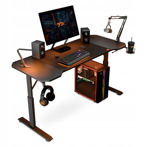 Biurko Gamingowe Regulowane 140x60cm Wysokość 56-79cm STRATOS TREX na Arena.pl