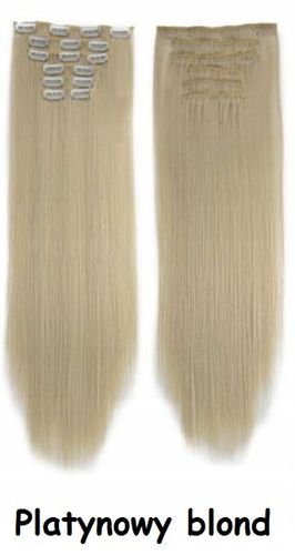 KOLORY różne CLIP IN 6 taśm doczepiane włosy pasemka 60cm jak NATURALNE na Arena.pl