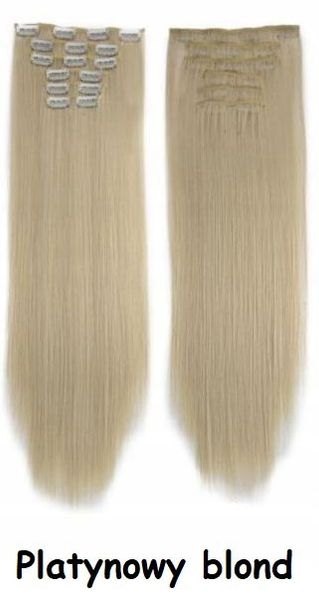 KOLORY różne CLIP IN 6 taśm doczepiane włosy pasemka 60cm jak NATURALNE zdjęcie 14