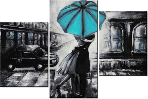 60 90CM OBRAZ 3 ELEM ZAKOCHANI TURKUS ŚCIENNY DRUK PŁÓTNO na Arena.pl