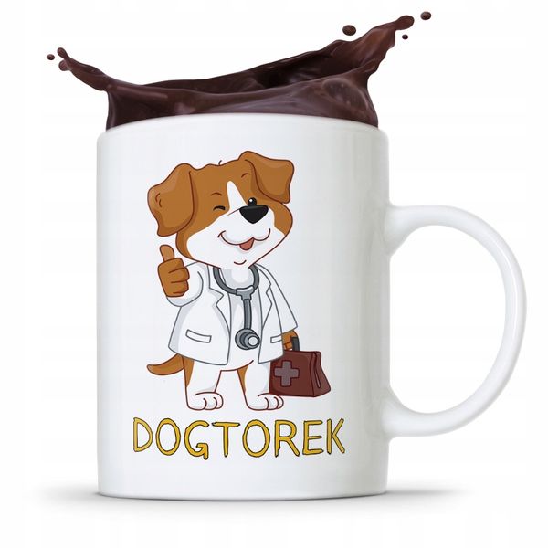 Kubek Dla Weterynarza Dogtorek Prezent Z Nadrukiem Ze Zdjęciem zdjęcie 1