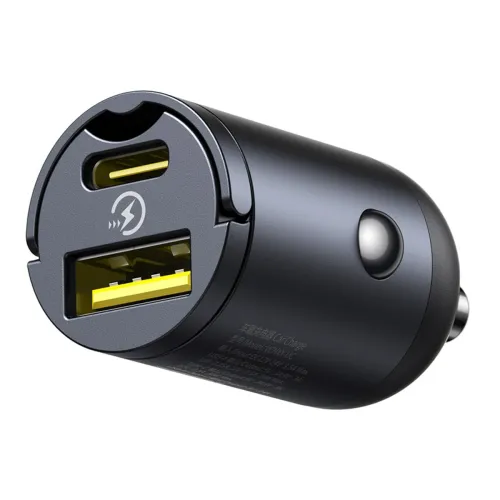 ładowarka samochodowa baseus tiny star 30w usb-a usb-c - czarna na Arena.pl