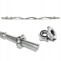 Gryf lekko łamany sztanga 120cm 30mm stalowy pełny