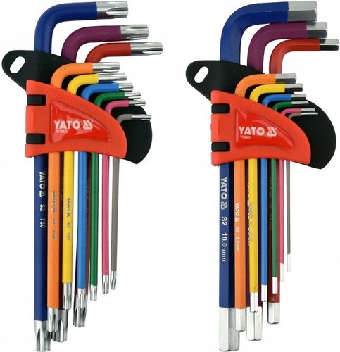 KLUCZE IMBUSOWE 1,5-10MM 9SZT. + TORX T10-T50 9SZT. ZESTAW YATO na Arena.pl