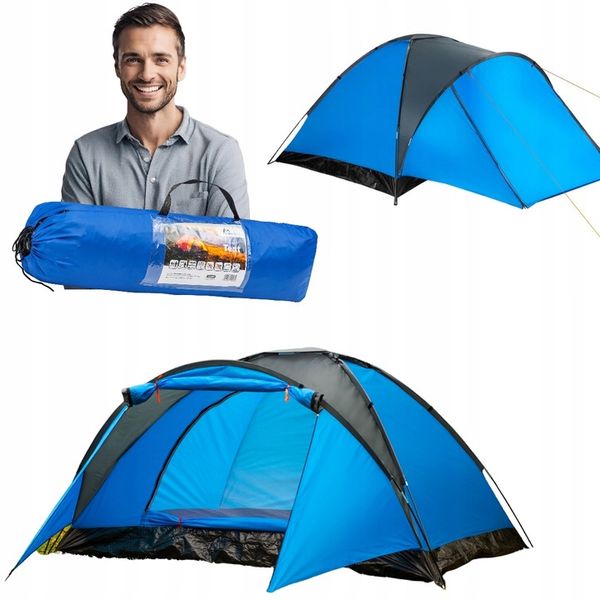 Namiot turystyczny kempingowy DUŻY SOLIDMY 6-osobowy IGLOO 240x290cm zdjęcie 1