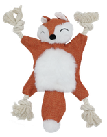 Przytulanka dla psa szeleszczący lis ze sznurkami 28x26cm UNIQ PETS