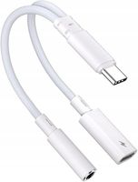 Adapter słuchawkowy USB-C 2 w 1, typ C do portu 3,5 mm i rozdzielacz typu C