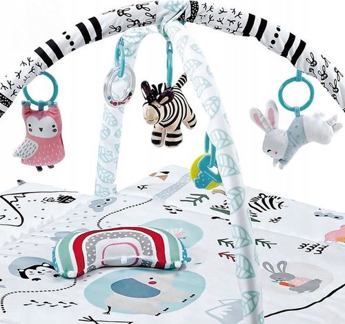 DUŻA MATA EDUKACYJNA SUPER MIĘKKA INTERAKTYWNA DLA NIEMOWLAKA 4W1 MOTYW LAS na Arena.pl