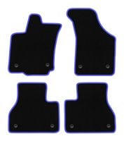 Dywaniki welurowe VW Phaeton 2002-2016 czarno-niebieskie