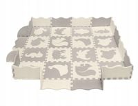 Puzzle piankowe, mata puzzlowa 4x4 zwierzątka
