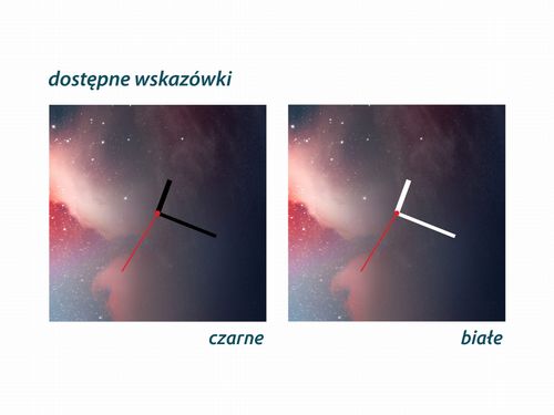 ZEGAR SZKLANY KWADRATOWY - Kosmos na Arena.pl