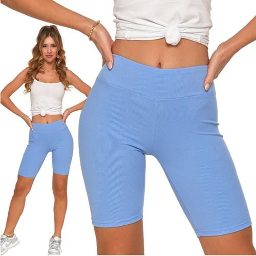 Prążkowane Kolarki Legginsy z Wysokim Stanem Fit Getry Sportowe MORAJ L/XL na Arena.pl