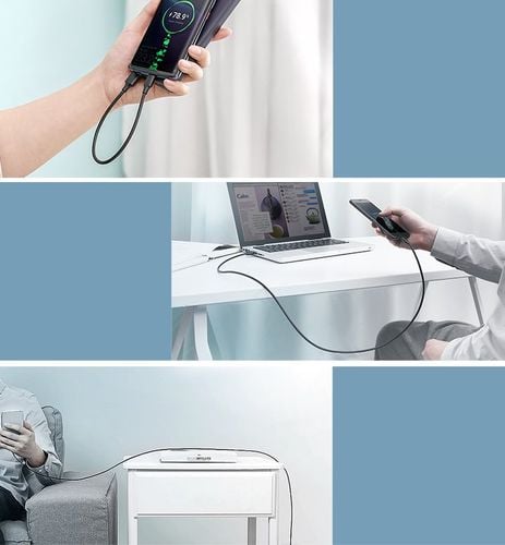 kabel przewód usb - usb-c 2a 2m czarny na Arena.pl