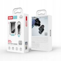2 x Ładowarka samochodowa USB QC 18W +kabel USB-C typC