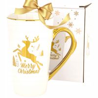 Kubek świąteczny porcelanowy w pudełku 450 ml duży prezent na mikołajki