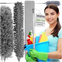 SZCZOTKA MIOTEŁKA DO KURZU KURZAWKA TELESKOPOWA DŁUGA XXL 4w1 + 3 KOŃCÓWKI