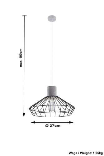 Lampa Wisząca 1xE27 NELSON na Arena.pl