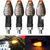 Kierunkowskie motocyklowe czarne dymione LED 4 SZT