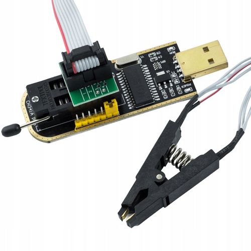 Duży zestaw programator EEPROM i Flash na CH341A I2C SPI Adapter Klips na Arena.pl