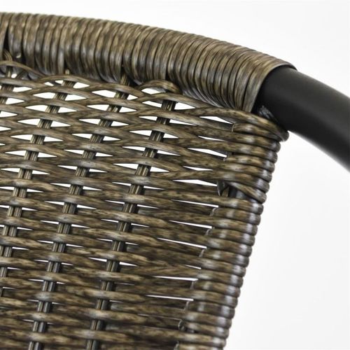 Krzesło ogrodowe bistro, sztaplowane, ciemnoszare na Arena.pl