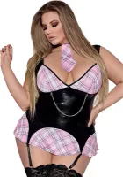 magic silk dress up sukienka z łańcuszkami plus size czarna