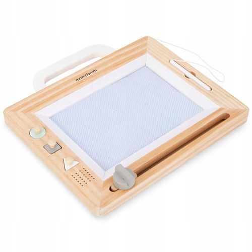 Drewniany Magnetyczny Znikopis z Pieczątkami - Tablica do Rysowania Tablet na Arena.pl