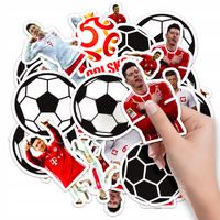 NAKLEJKI NA ZESZYT NALEPKA Z POSTACIAMI SPORT PIŁKA LEWANDOWSKI WZORY 10SZT