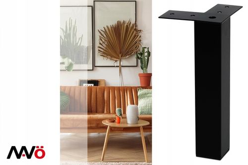 4x NÓŻKA MEBLOWA CZARNA NÓŻKA METALOWA DO SZAFKI NOGI DO SOFY LOFT na Arena.pl