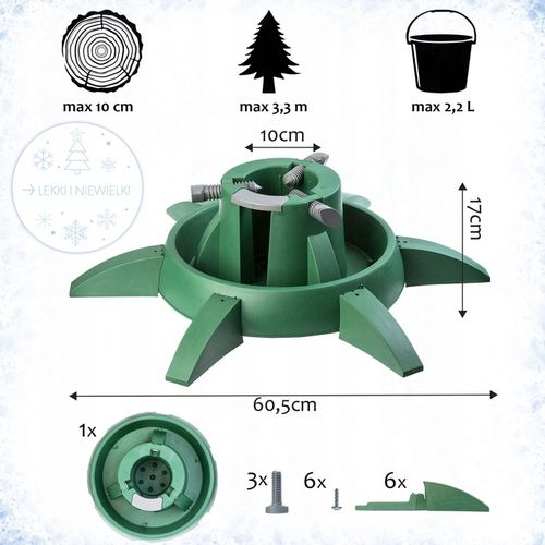 STOJAK CHOINKOWY POD CHOINKĘ PODSTAWKA NA CHOINKĘ DRZEWKO DO 3,3 M na Arena.pl
