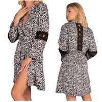 SZLAFROK DAMSKI KORONKA WIĄZANY ORYGINALNY L/XL