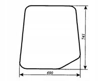 Szyba drzwi - drzwiowa do spycho-koparki Ostrówek stary typ