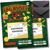 ZDRAPKA LOTERIA KUPON ZOSTANIECIE DZIADKAMI BABCIĄ DZIADKIEM 2SZT CIĄŻA