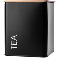 POJEMNIK Z POKRYWKĄ PUDEŁKO CZARNE NA HERBATĘ