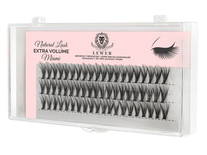 KĘPKI RZĘSY EYELASH Lewer Miami EXTRA VOLUME 10mm GĘSTE NATURALNE JEDWABNE zdjęcie 2
