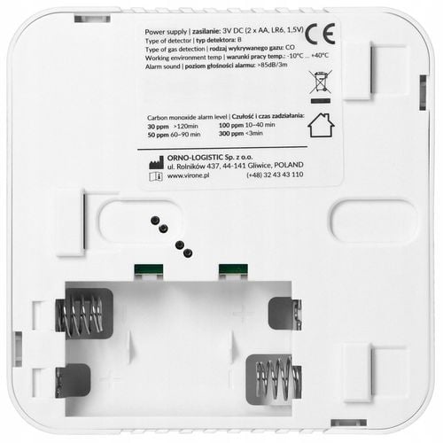 Czujnik Czadu Detektor Tlenku Węgla Bezprzewodowy 85db 10 LAT + na Arena.pl