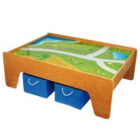 Drewniany stół do gry dla dzieci z pudełkami na zabawki Small Foot