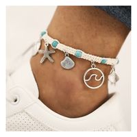 bransoletka na stopę muszelka b446