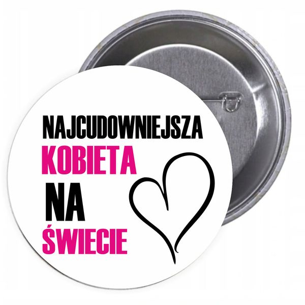 Przypinki buttony DZIEŃ KOBIET SUPER JAKOŚĆ zdjęcie 1