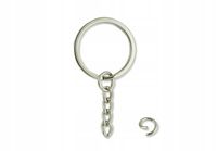 Bazy do breloka 25mm nikiel 100 szt - Kółko płaskie, zawieszka do