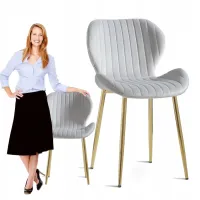 KRZESŁO WELUR TAPICEROWANE DO SALONU GABINETU JADALNI VELVET GLAMOUR LOFT