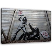 Emaga Obraz na płótnie, Banksy Walka pokoju z miłością - 90x60