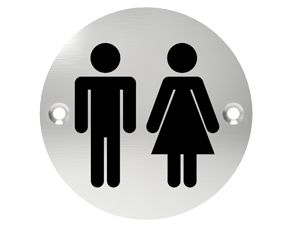 PRZYKRĘCANE OZNACZENIE NA DRZWI TOALETA WC STAL zdjęcie 1