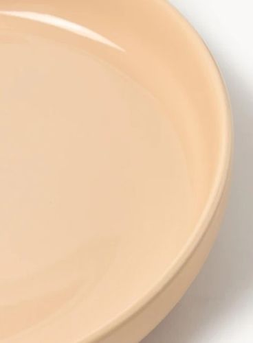 Talerz głęboki z porcelany Nessa, 2 szt. Brzoskwiniowy, błyszczący na Arena.pl