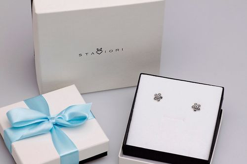 Srebrne kolczyki KDM4112 - Markazyty na Arena.pl