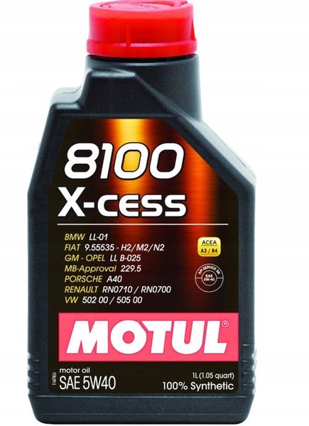OLEJ MOTUL 5W/40 8100 X-CESS 1L zdjęcie 1