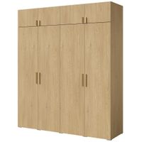 Szafa uchylna z nadstawką Napoli 4D 200 Dąb Cremona (złoty uchwyt)